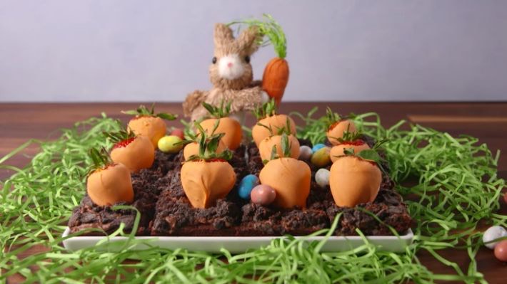 Easter Carrot Patch Brownies