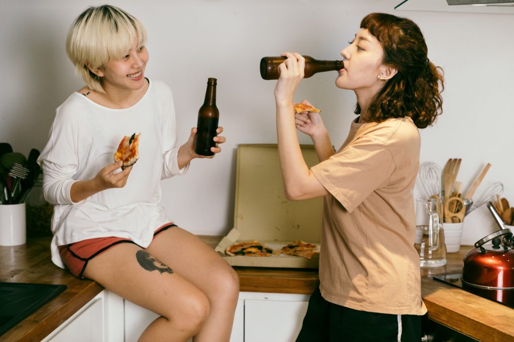 Teens drinking