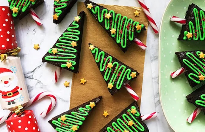 Christmas Tree Brownies