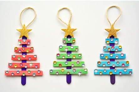 Glittering-Popsicle-Stick-Christmas-Trees
