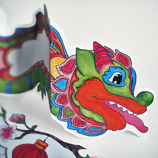 Dragon arts and crafts for kids Chinese New Year
