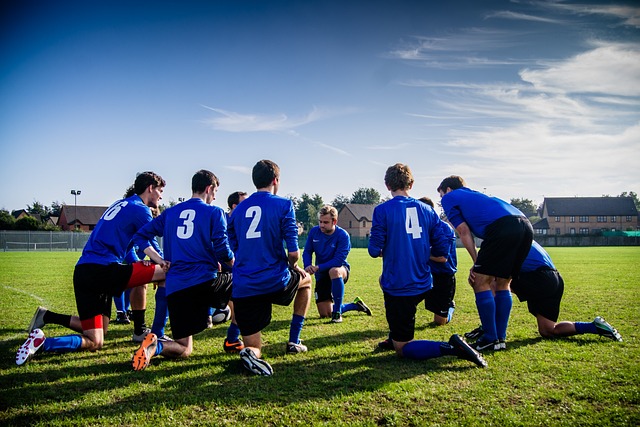 Group of boys in a football team