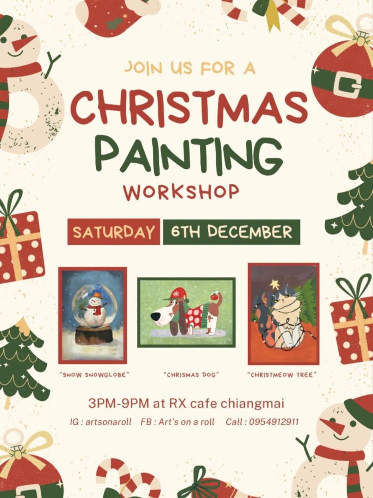 Art's on a roll Christmas Painting Workshop
