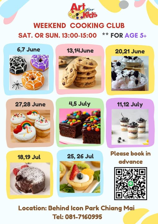 Art For Kids Weekend Cooking Club for Kids
